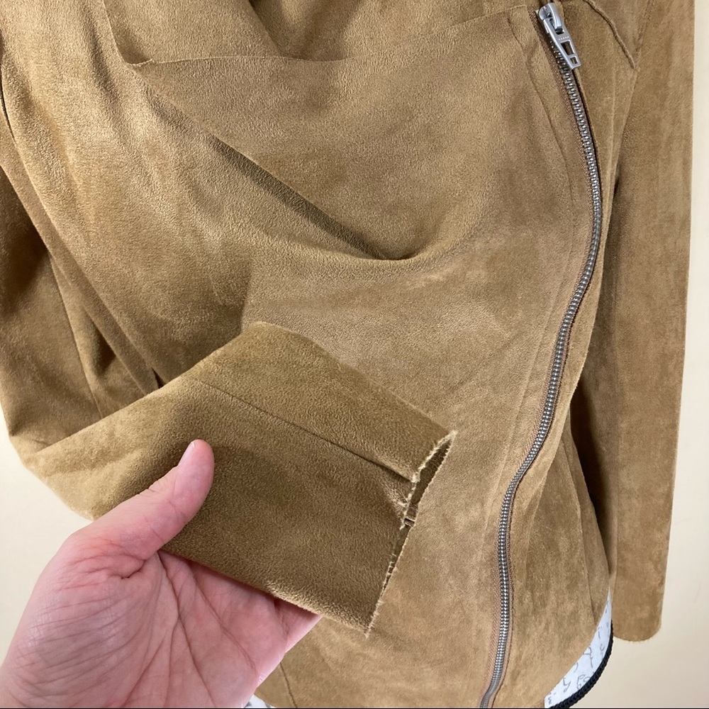 Blank NYC Drape Front Faux Suede Jacket - Picture 4 of 14